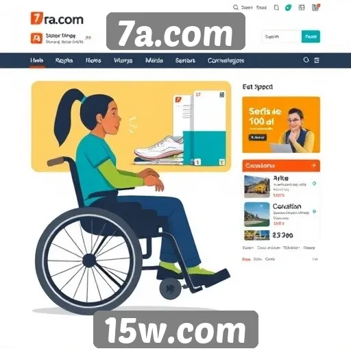 Acessibilidade e interface do site 7a.com